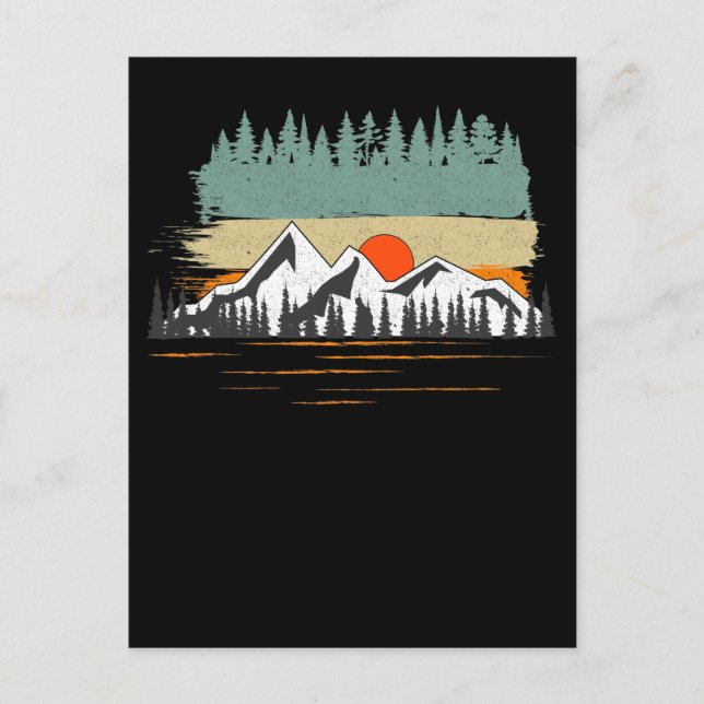 Postal Camping Forest Mountains Nature Senderismo (Anverso)