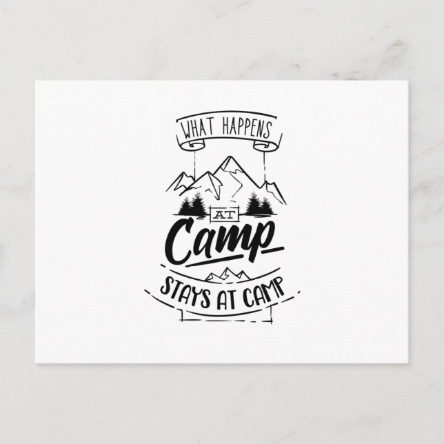 Postal Camping Gracioso Camper Dice Campground (Anverso)