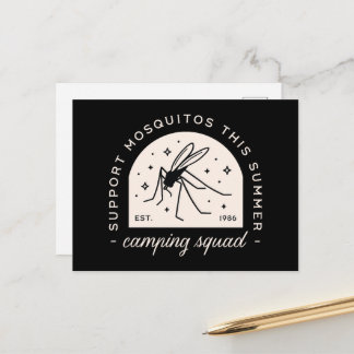 Postal Camping mosquito funny camp squad sarcastic quotes