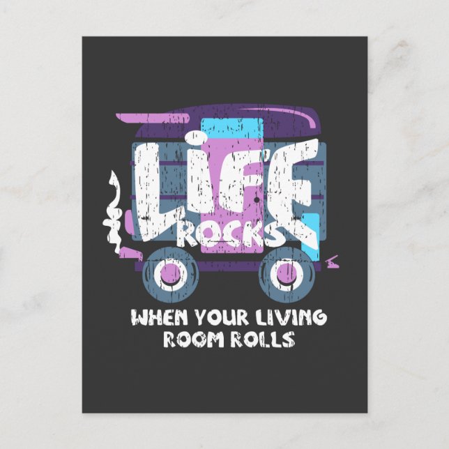 Postal Camping - Rocas de vida (Anverso)