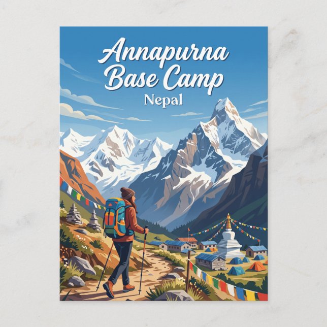 Postal Campo Base de Annapurna Nepal (Anverso)