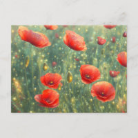 Campo brillante de amapolas rojas