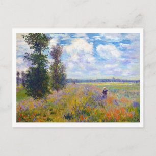 Postal Campo de amapola, Argenteuil, Claude Monet, 1875