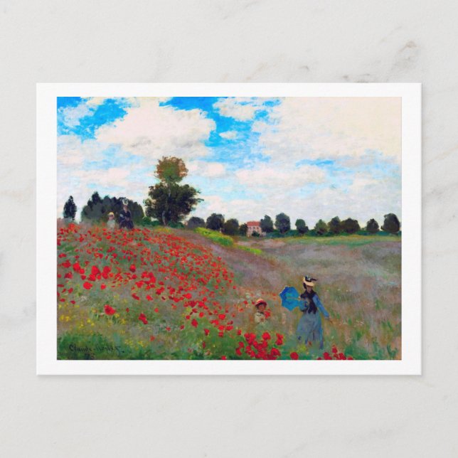 Postal Campo de amapola, Monet (Anverso)