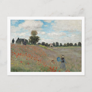 Postal Campo de amapola por Monet