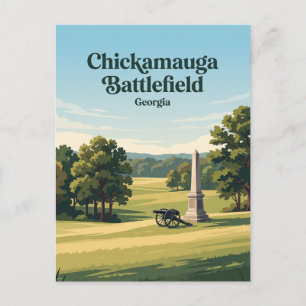 Postal Campo de batalla de Chickamauga Georgia