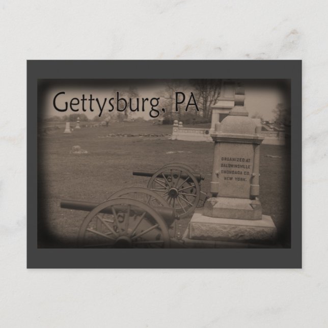 Postal Campo de batalla de Gettysburg (Anverso)