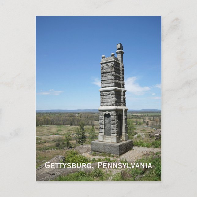 Postal Campo de batalla de Gettysburg en Pensilvania (Anverso)