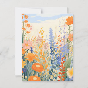 Postal Campo de flor suave