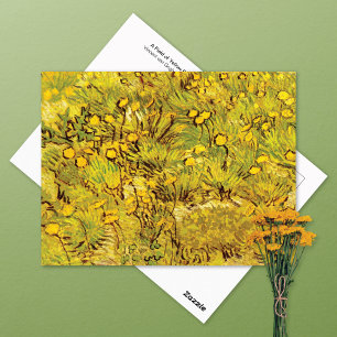 Postal Campo de flores amarillas Vincent van Gogh