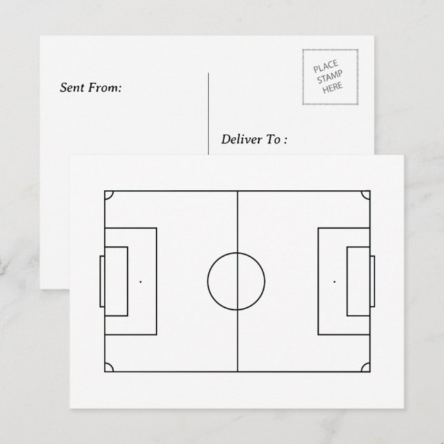 Postal Campo de fútbol personalizado (Anverso / Reverso)
