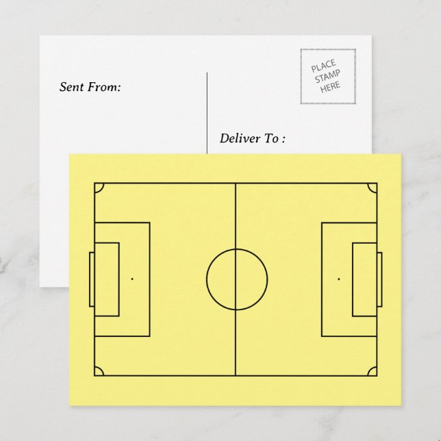 Postal Campo de fútbol personalizado (Anverso / Reverso)