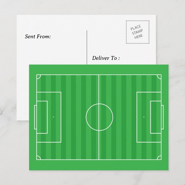 Postal Campo de fútbol personalizado (Anverso / Reverso)