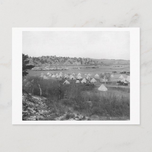 Postal Campo de General Brook cerca de Pine Ridge (Anverso)