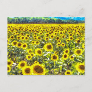 Postal Campo de girasol Vincent Van Gogh