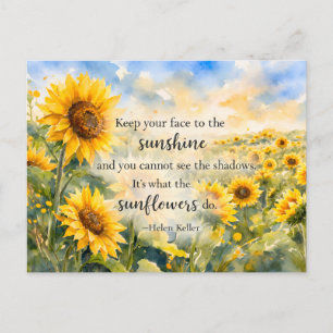 Postal Campo de Girasoles – Girasol Acuarela