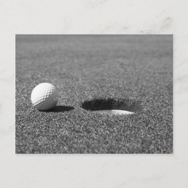 Postal Campo de golf al lado de un agujero (Anverso)