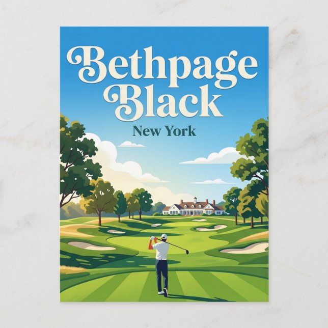 Postal Campo de golf Bethpage Black EE. UU. (Anverso)
