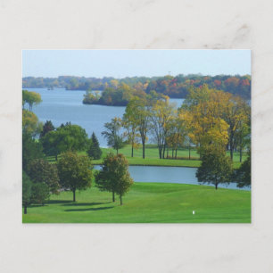 Postal Campo de golf en el lago Ypsilanti Michigan