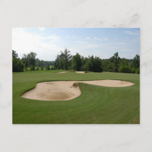 Postal campo de golf y trampa