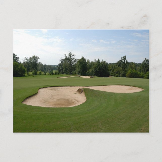 Postal campo de golf y trampa (Anverso)