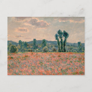 Postal Campo de la amapola - Claude Monet