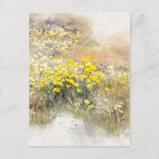 Postal Campo de la PostCard de Poppies
