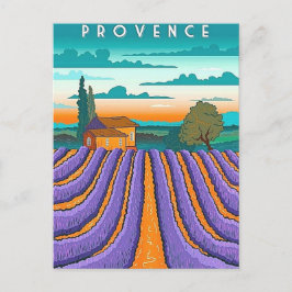 Postal Campo de lavanda Provenza Francia