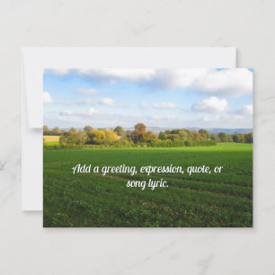 Postal Campo de otoño inglés - Personalizado