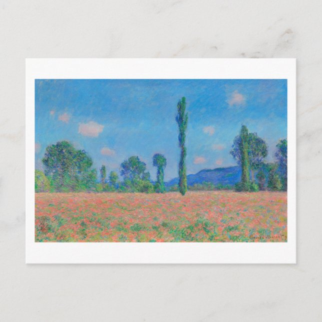 POSTAL "CAMPO DE POBRE, DIVERNY" 1890-91 MONET DE CLAUDE (Anverso)