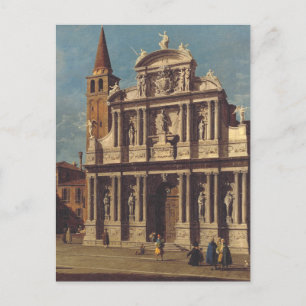 Postal Campo de Santa María Zobenigo por Canaletto