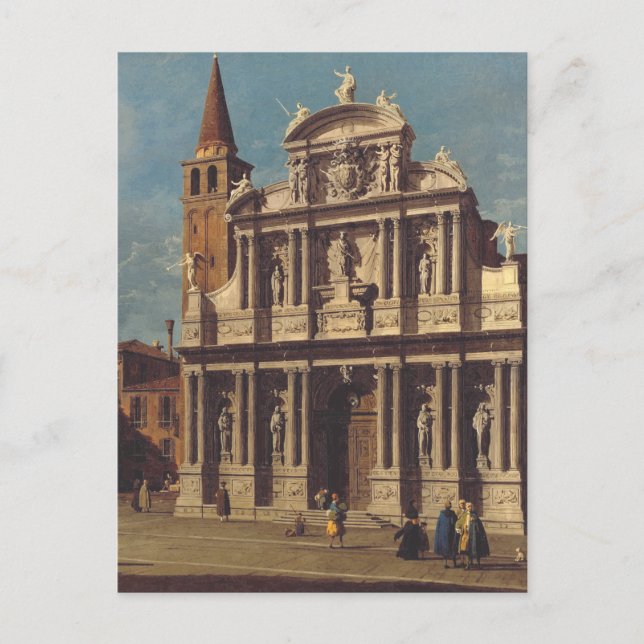 Postal Campo de Santa María Zobenigo por Canaletto (Anverso)