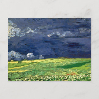 Postal Campo de trigo bajo Bello Artes nublado de Van