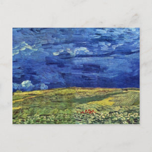 Postal Campo De Trigo Bajo Cielo Nublado Por Vincent Van