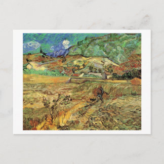 Postal Campo de trigo cerrado, campesino, Vincent van Gog