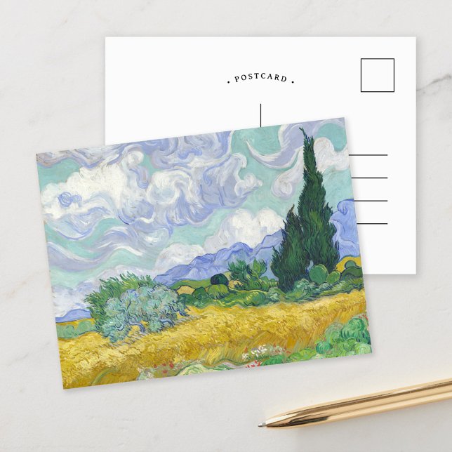 Postal Campo de trigo con cipreses | Vincent van Gogh (Subido por el creador)