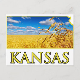 Postal Campo de trigo de Kansas