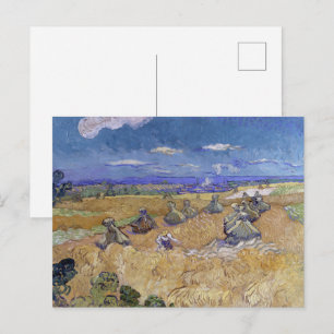 Postal Campo de Trigo de Van Gogh - Arte de Cosecha Dorad