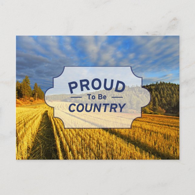 Postal Campo de trigo después de la cosecha (Anverso)