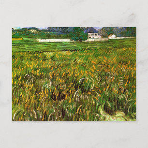 Postal Campo de trigo en Auvers de Vincent van Gogh