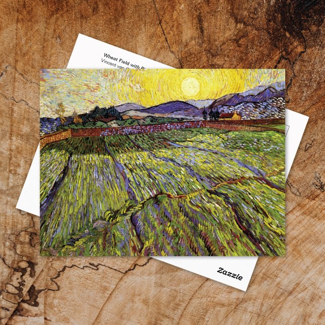 Postal Campo de trigo Rising Sun Vincent van Gogh (Subido por el creador)