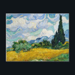 Postal Campo de trigo Van Gogh con cipreses. Impresionism<br><div class="desc">Postal Van Gogh "Wheat Field with Cypresses" (Campo de trigo con cipreses).</div>