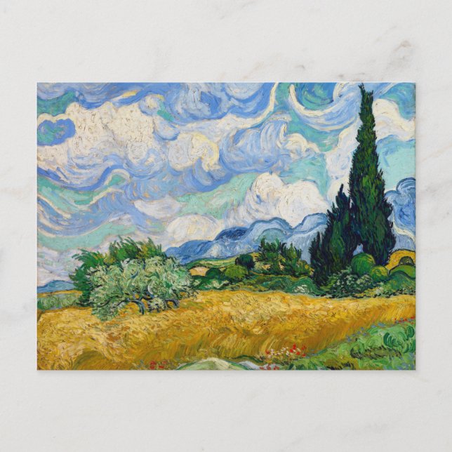 Postal Campo de trigo Vincent Van Gogh (Anverso)