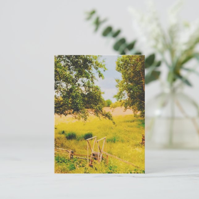 Postal Campo de verano Gysinge (Anverso de pie)