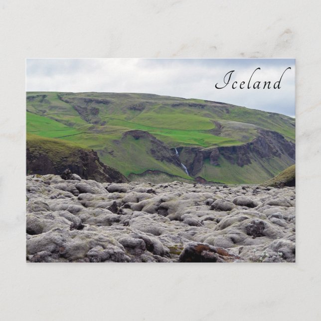 Postal Campo Eldhraun Lava - sur de Islandia (Anverso)