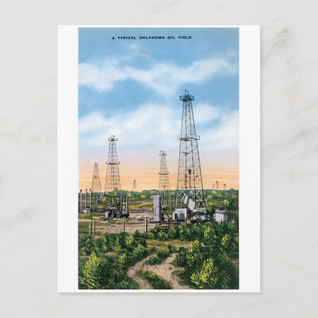 Postal Campo petrolero de Oklahoma (Anverso)