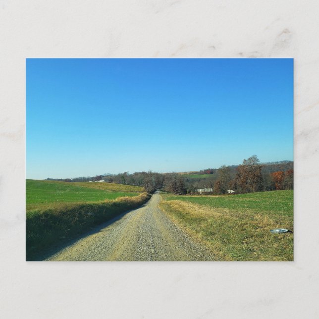 Postal Campo rural en otoño, Báltico, Ohio (Anverso)
