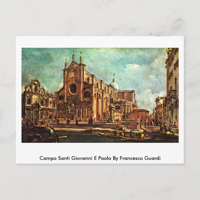 Postal Campo Santi Giovanni E Paolo Por Francesco Guardi (Anverso)