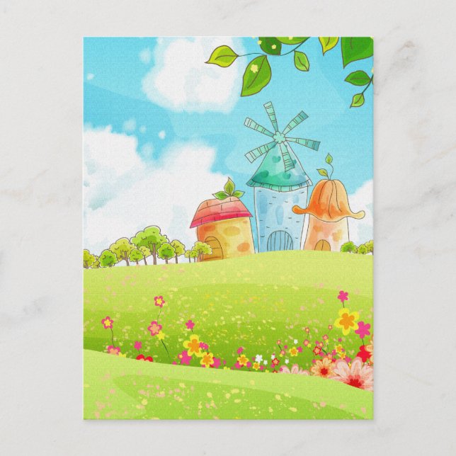 Postal campo verde (Anverso)