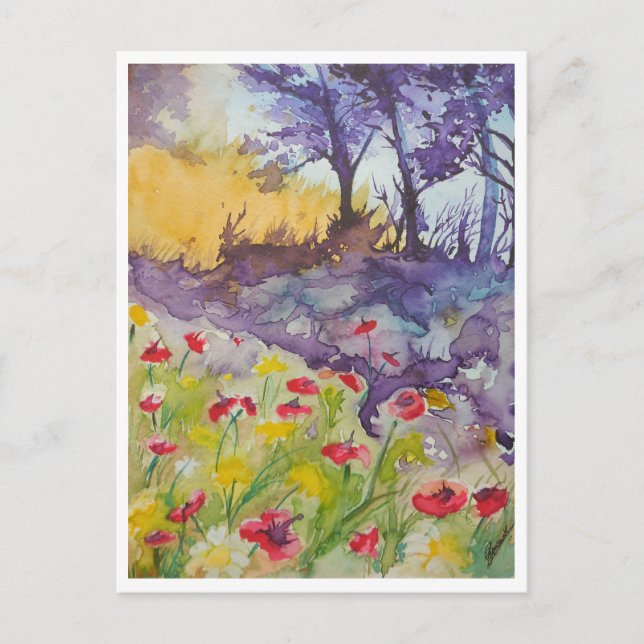 Postal Campo Windy Poppy (Anverso)